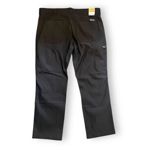 NWT Eddie Bauer Ranier Tech Pants Pockets StretchWater Repellant Black Sz 40x30